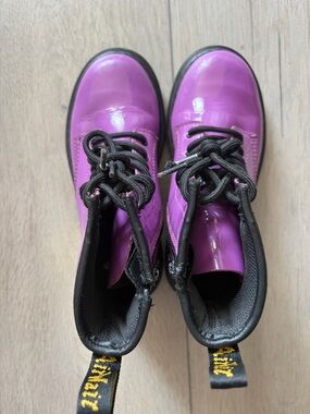 Dr. Martens Kids Purple Lace-Up Ankle Boots